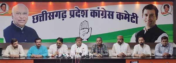 All India Congress Committee Secretary and State Incharge Dr. Chandan Yadav, Press Conference, Chhattisgarh, Khabargali