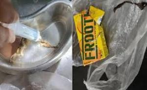 Lizard-like remains found in Frooti pouch; girl falls ill and is hospitalized. dhamtari hindi news big news khabargali 