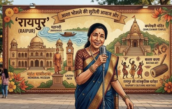 The 'golden bond' between the queen of melody, Asha Bhosle, and Raipur: The taste of cheela-fara and that memorable evening at the stadium; Asha Tai's voice echoed through Raipur's indoor stadium; the Nightingale of India became a fan of Chhattisgarhi culture; Chhattisgarh, Khabargali