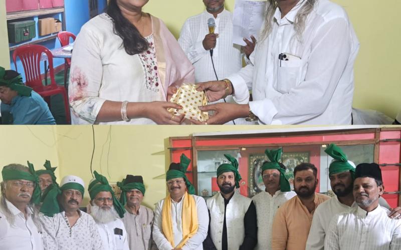 Preparations for the 60th Urs of Hazrat Syed Khaki Shah Wali Rahmatullah Aleh in Madarwada, Urs Committee meeting held with communal harmony, Khiraj-e-Aqidat and prayers for peace and brotherhood in the country, Haj pilgrims honored, Chairman of Chhattisgarh State Haj Committee Mr. Mirza Ejaz Baig, Chairman of Seerat Committee Mr. Sohail Sethi, Managing Director of Vedic News Channel Syed Salma, Raipur, Chhattisgarh, Khabargali