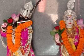 Govardhan Puja, Annakut and 56 offerings were made at Radha Krishna Temple and Mahamaya Temple - Pt Jha, Raipur Old Basti Maithil Para, Chhattisgarh, Khabargali