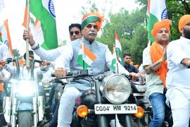 Raipur Tiranga Yatra, Tiranga Yatra 14 August 2026, Raipur Tiranga Yatra Route, Bharat Mata Chowk Raipur, MLA and former Cabinet Minister Rajesh Munat Tiranga Yatra, Independence Day Raipur, Raipur Bike Rally, Bharat Mata Aarti and presentation of Lokrang Arjunda, Chhattisgarh, Khabargali