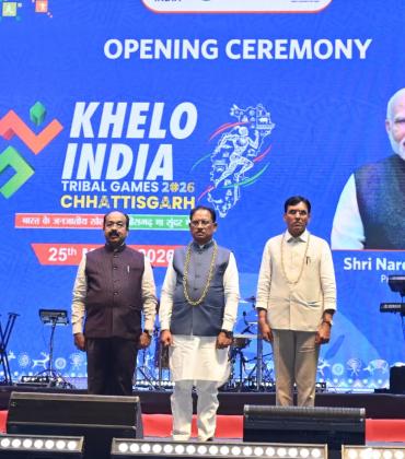 Chief Minister Sai inaugurated the Khelo India Tribal Games; Union Sports Minister Mansukh Mandaviya praised Chhattisgarh khabargali 