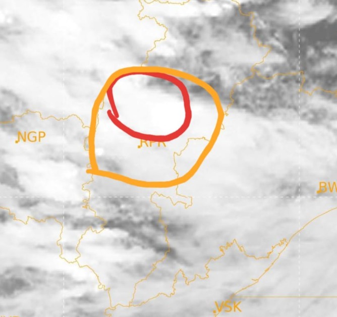 Orange alert in Chhattisgarh, lightning, heavy rain, temperature, meteorological department, cyclonic circle, Khabargali