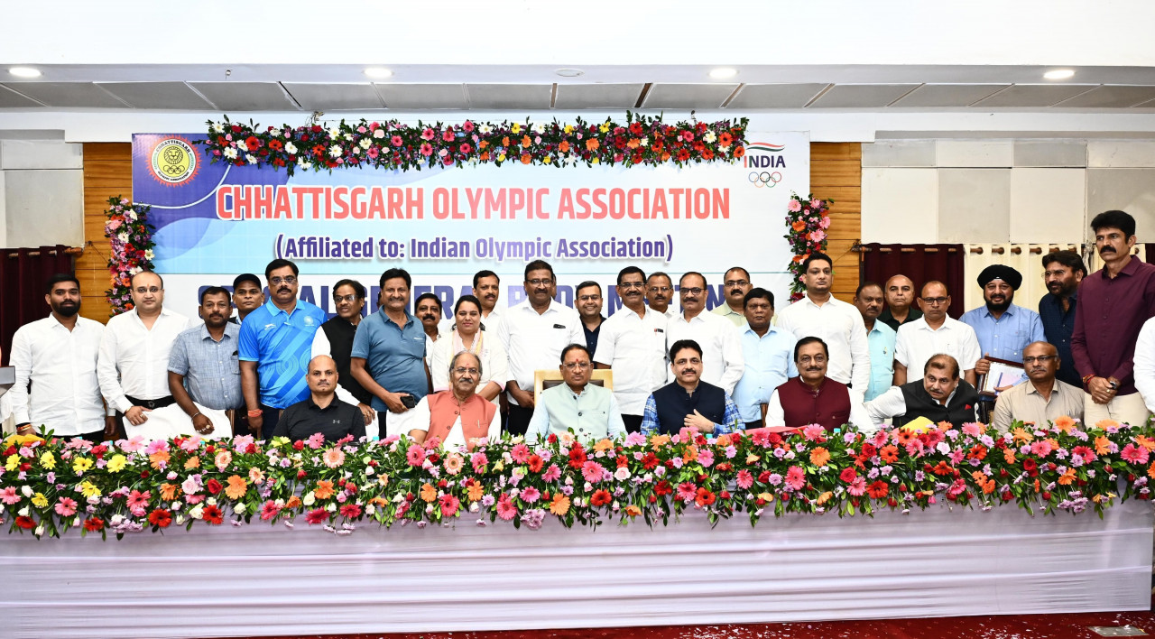 Chief Minister Vishnu Dev Sai became the unopposed president of Chhattisgarh Olympic Association, Khabargali