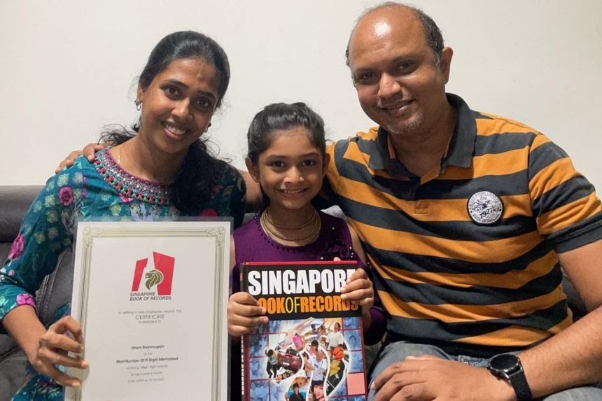 Ishani Shanmugam, remembering most digits of pi, Singapore's new national record, Guinness World Record Rajveer Meena, Khabargali