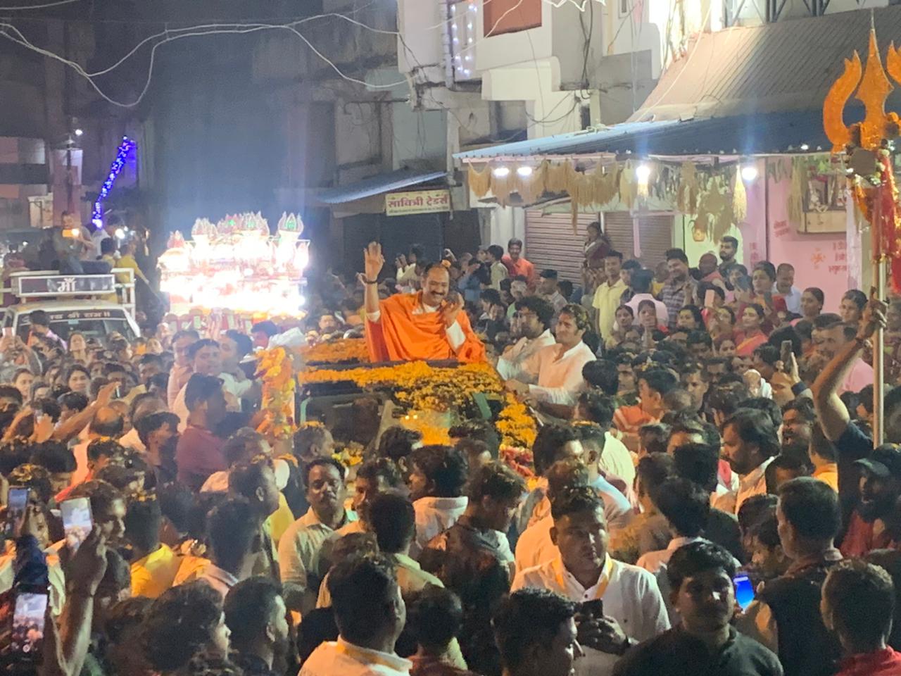 Shiv Mahapuran, Narrator Pradeep Mishra, Maharaja of Sehore, Dahihandi Ground at Gudhiyari, Governor, Organizer, Chandan Basant Agarwal, Raja Kamal Chandra Bhanjdev of Bastar, Raipur, Chhattisgarh, Khabargali