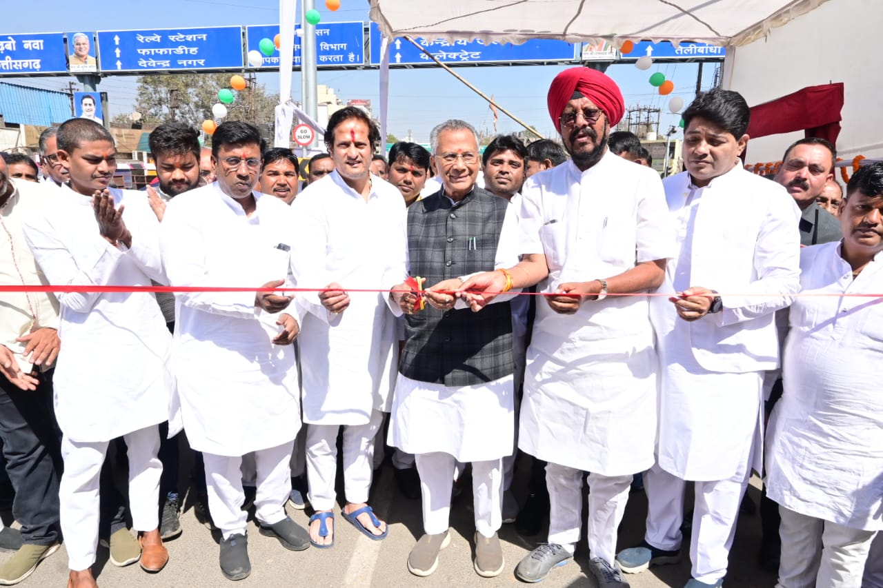 Telghani ROB, Gogaon RUB, inaugurated, Public Works Minister Tamradhwaj Sahu, Raipur, Chhattisgarh, Khabargali
