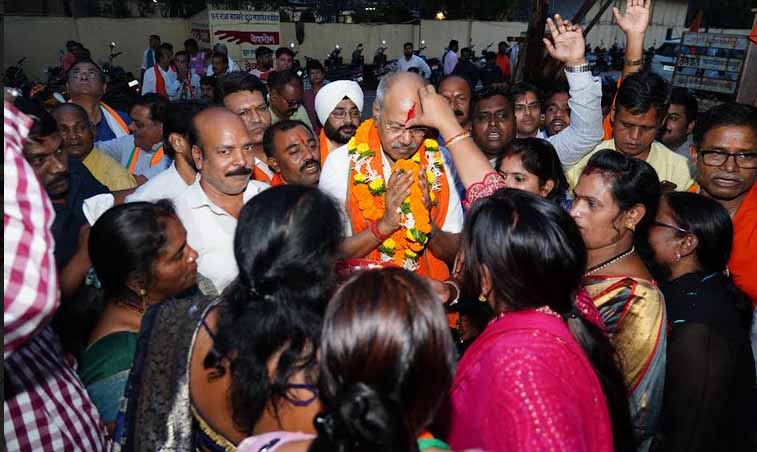 Brijmohan's election campaign is going on in an organized and strategic way, election campaign of BJP candidate Brijmohan Agarwal from Raipur Lok Sabha, Chhattisgarh, Khabargali