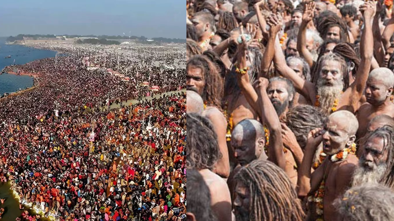 First bath of Maha Kumbh, 60 lakh devotees took a dip, Prayagraj, Khabargali