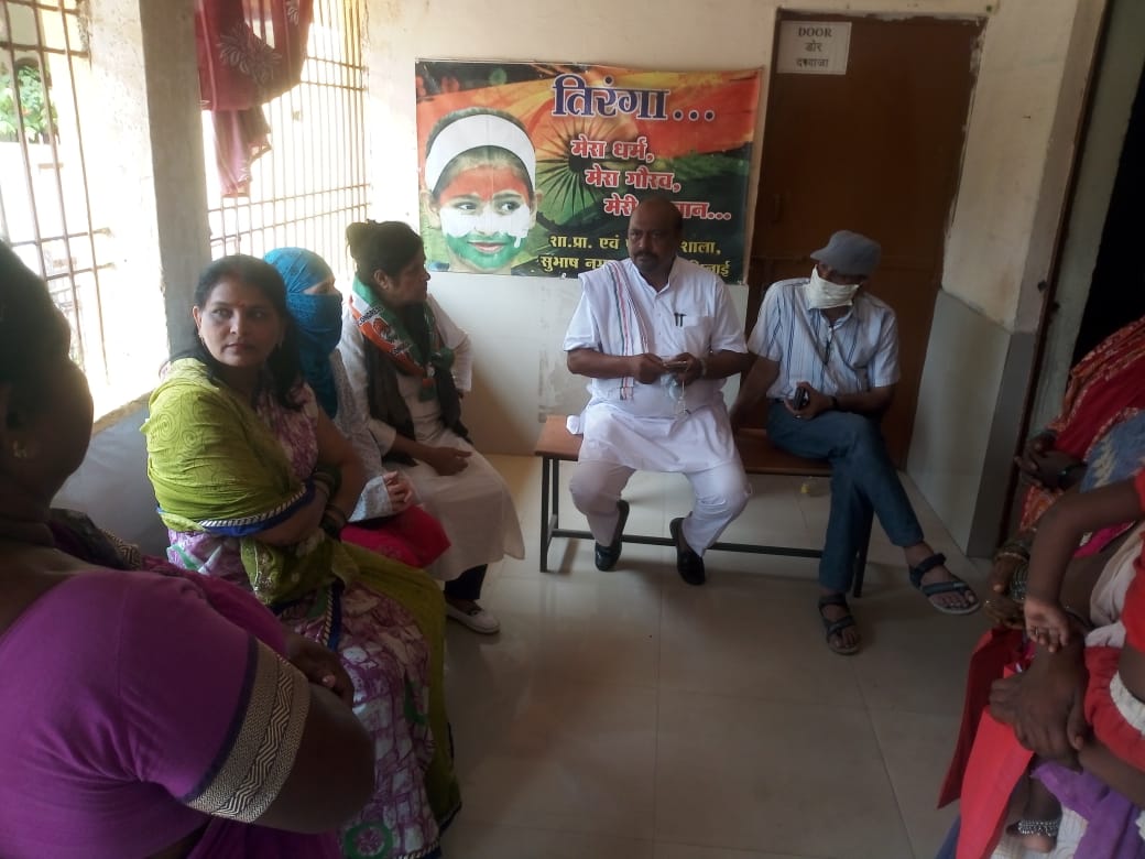 Durg District Jhuggi Jhopri President, Sarsij Ghosh, Smt. Rita Singh Gera, Ward of Bhilai, Durg, Khabargali