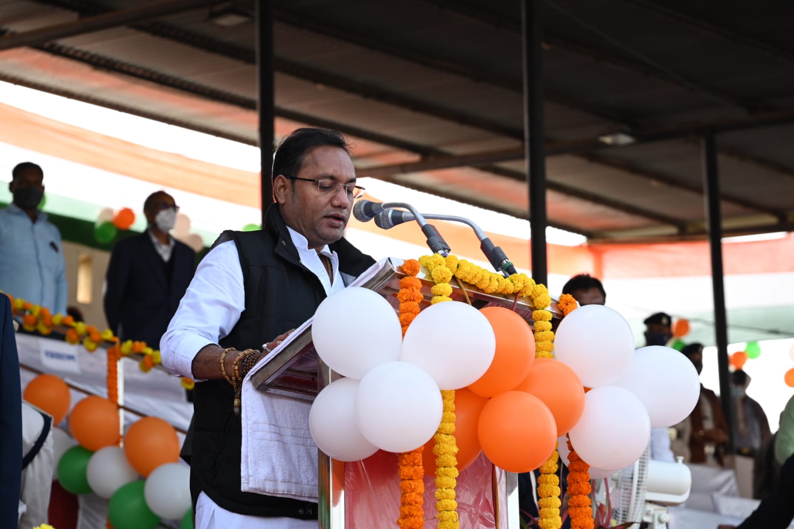 Mungeli, 73rd Republic Day, Public Health Engineering Minister, Minister in charge of the district, Guru Rudra Kumar, Chhattisgarh, Khabargali