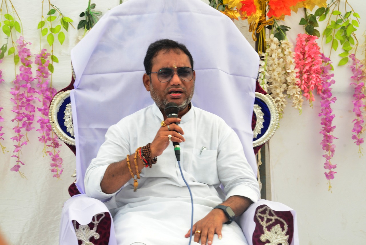 Baba Guru Ghasidas ji, Raj Rajeshwari Karuna Mata's death anniversary program, Public Health Engineering and Village Industries Minister, Satnami Samaj, Jagatguru Guru Rudrakumar, Mandir Hasaud, Agamdham Satnam Shakti Kendra, Chhattisgarh, Khabargali