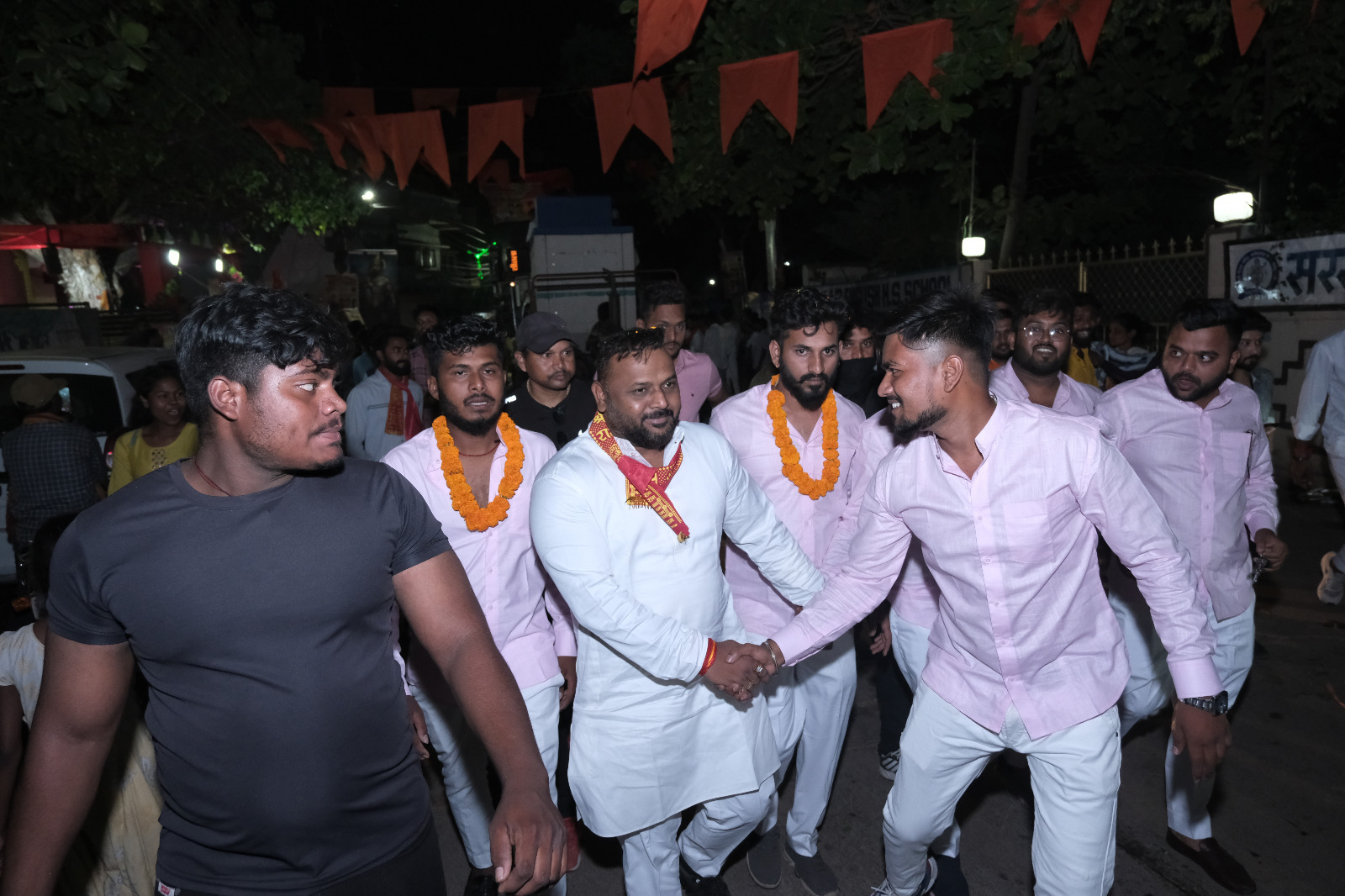 Veer Bajrangi's procession, Sushil Sunny Agarwa, President, Chhattisgarh Building and Other Construction Workers Welfare Board, South Assembly Constituency, Chhattisgarh Nagar's Ambedkar Chowk, Raipur, Chhattisgarh, Khabargali