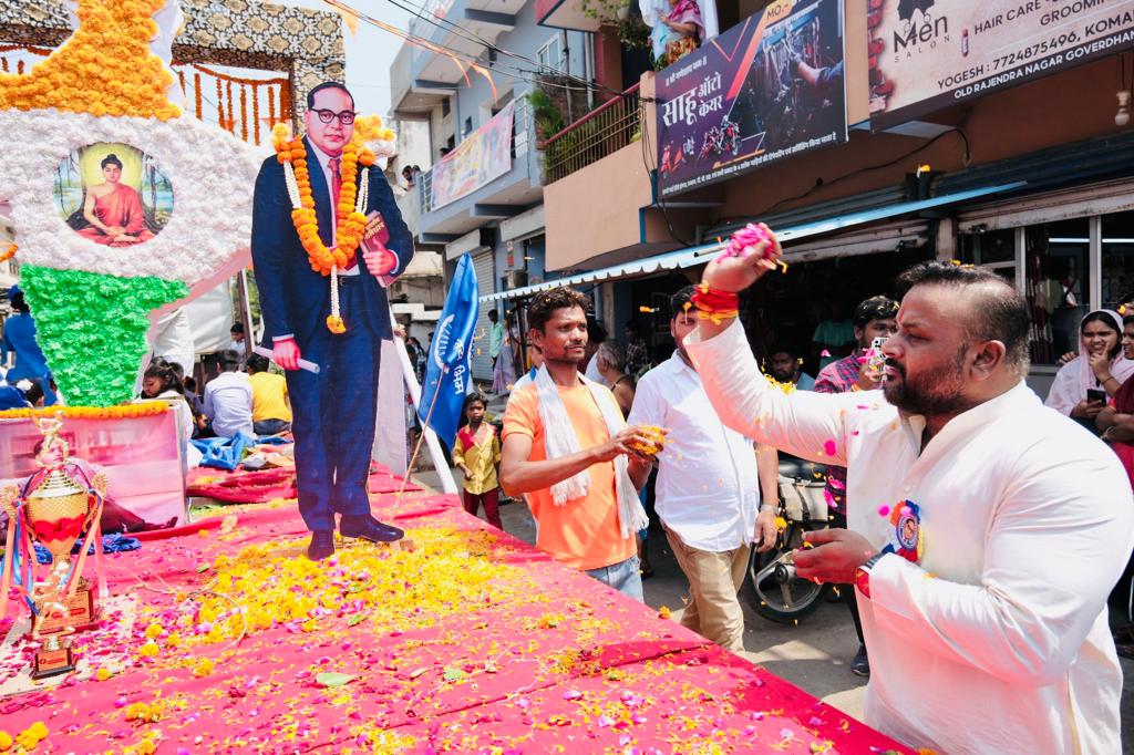 Constitution maker Dr. Bhimrao Ambedkar's birth anniversary, Sushil Sunny Agarwal, President, Chhattisgarh Building and Other Construction Workers Welfare Board, Raipur, Chhattisgarh, Khabargali