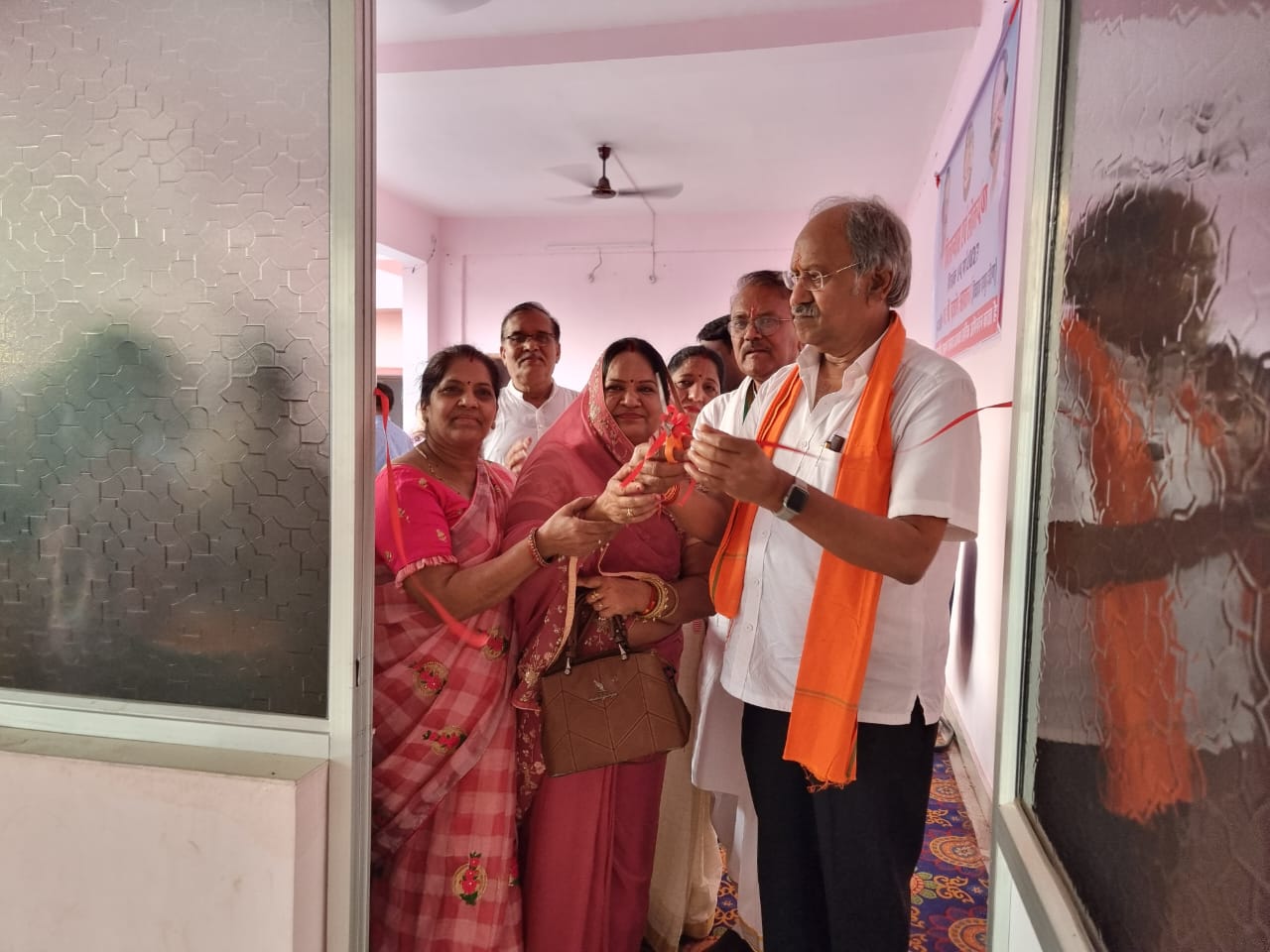 Inauguration and foundation stone laying ceremony of Saryuparin Brahmin Samaj, former minister and MLA Brijmohan Agarwal, Dr. Suresh Shukla, Premshankar Tiwari, Dayashankar Tiwari, Shubham Dubey, Surendra Tiwari, Naveen Dubey, Rajesh Sharma, Shailesh Sharma, Seema Pandey, Kiran Tiwari, Arpana Tiwari  ,Mamta Sharma,Sushma Shukla, Raipur, Chhattisgarh, Khabargali