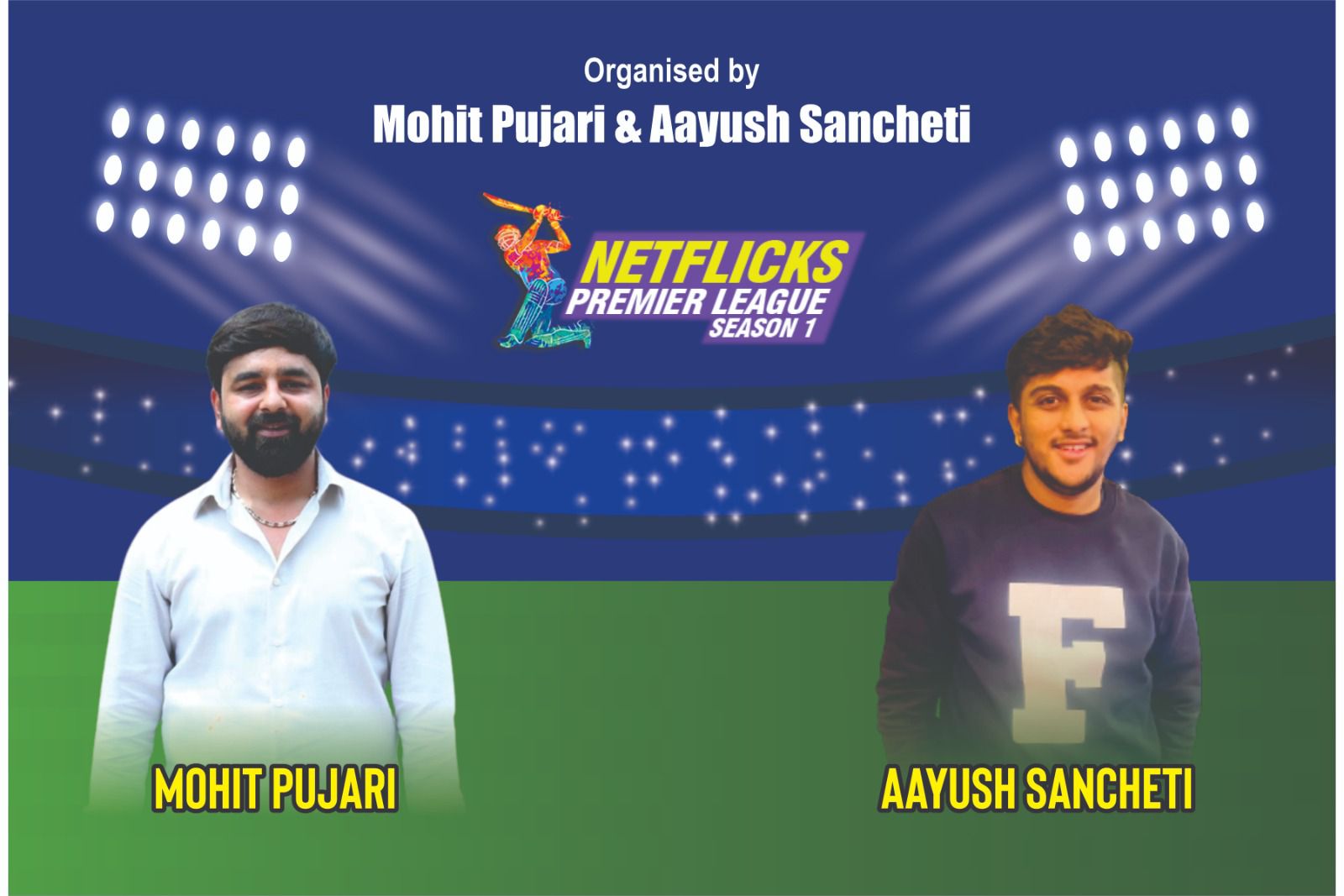 Pujari Netflix Sports Club, Netflix Premier League, Mohit Pujari, Ayush Sancheti, Sanyam Kankaria Sumit Bazar, Diya Cafe, Raipur, Chhattisgarh, Khabargali