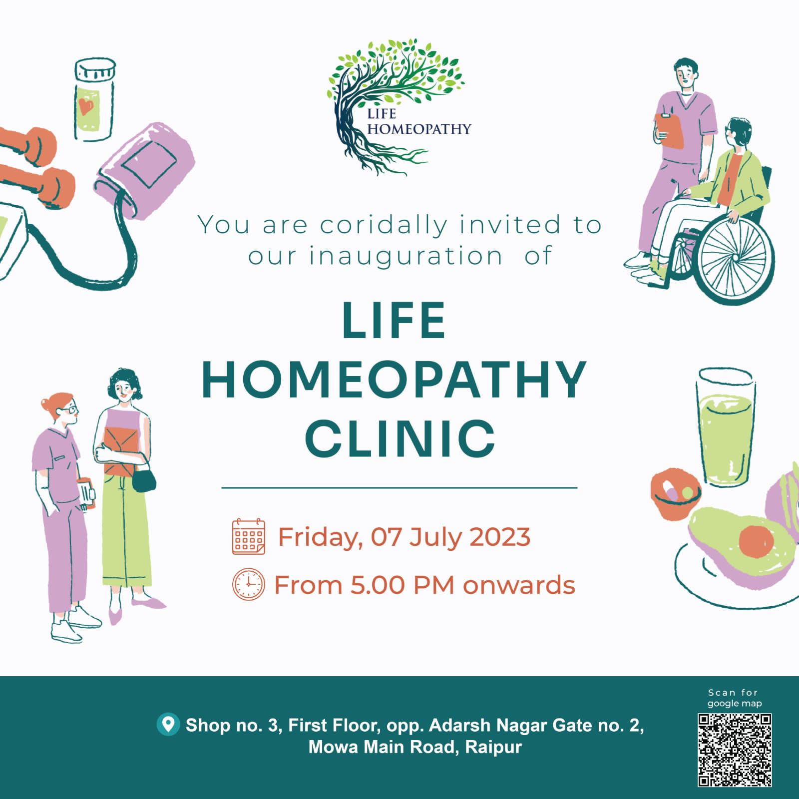 ​    ​Dr. Rifat Masood, Life Homeopathy Clinic, Vidhan Sabha Road, Opposite Adarsh ​​Nagar Gate No. 2, Mova, Free Medical Camp, Raipur, Chhattisgarh, Khabargali
