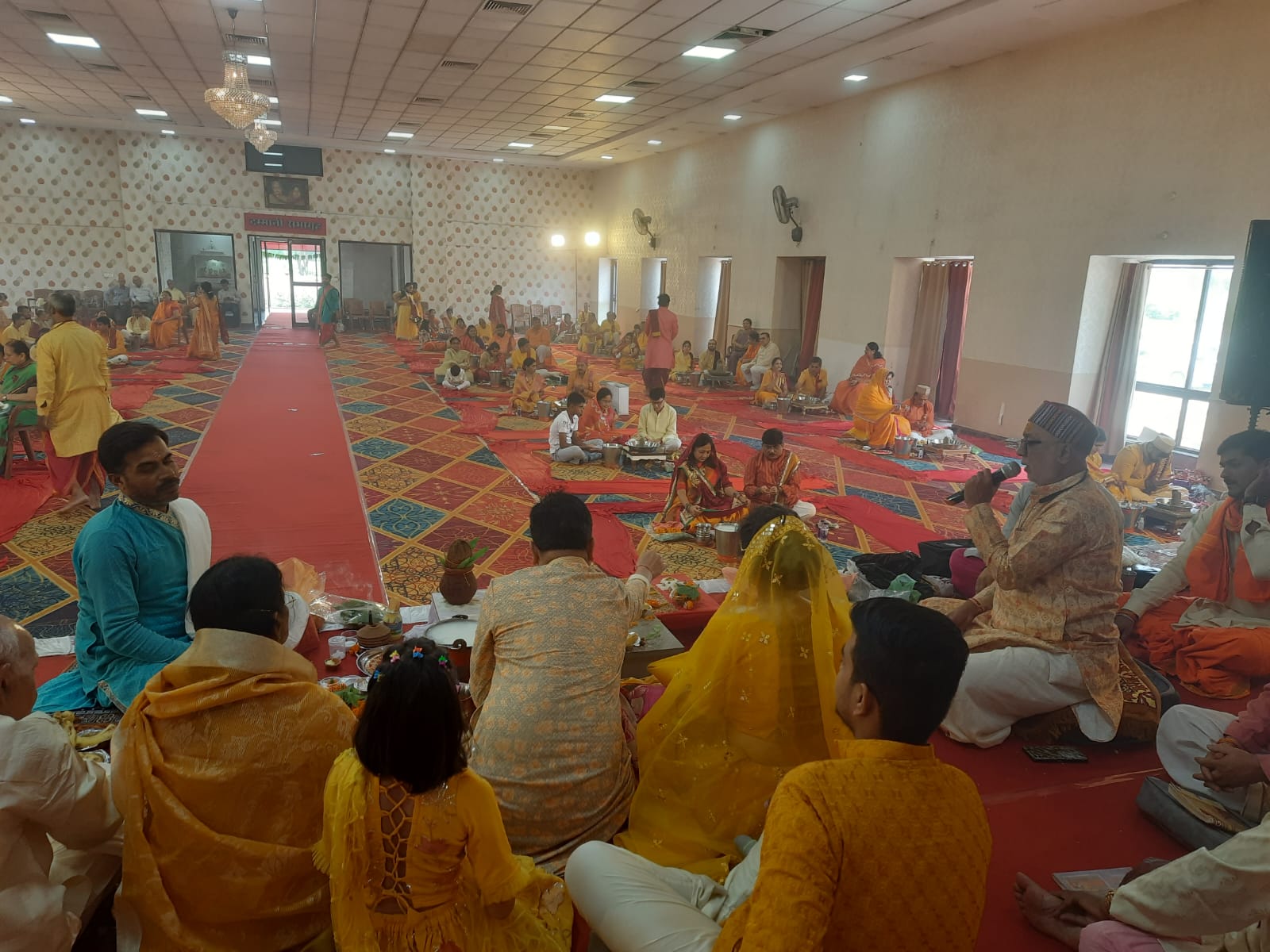 Collective Maharudrabhishek at Maheshwari Bhavan Dunda, organized by Maheshwari Mahila Samiti Gopal Mandir, Raipur, Chhattisgarh, Khabargali