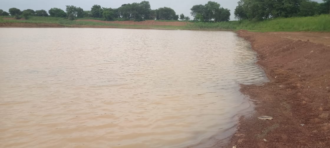 Deepening of ponds done by Adani Foundation for water harvesting, Adani Power Limited, Raigarh, Chhattisgarh, Khabargali