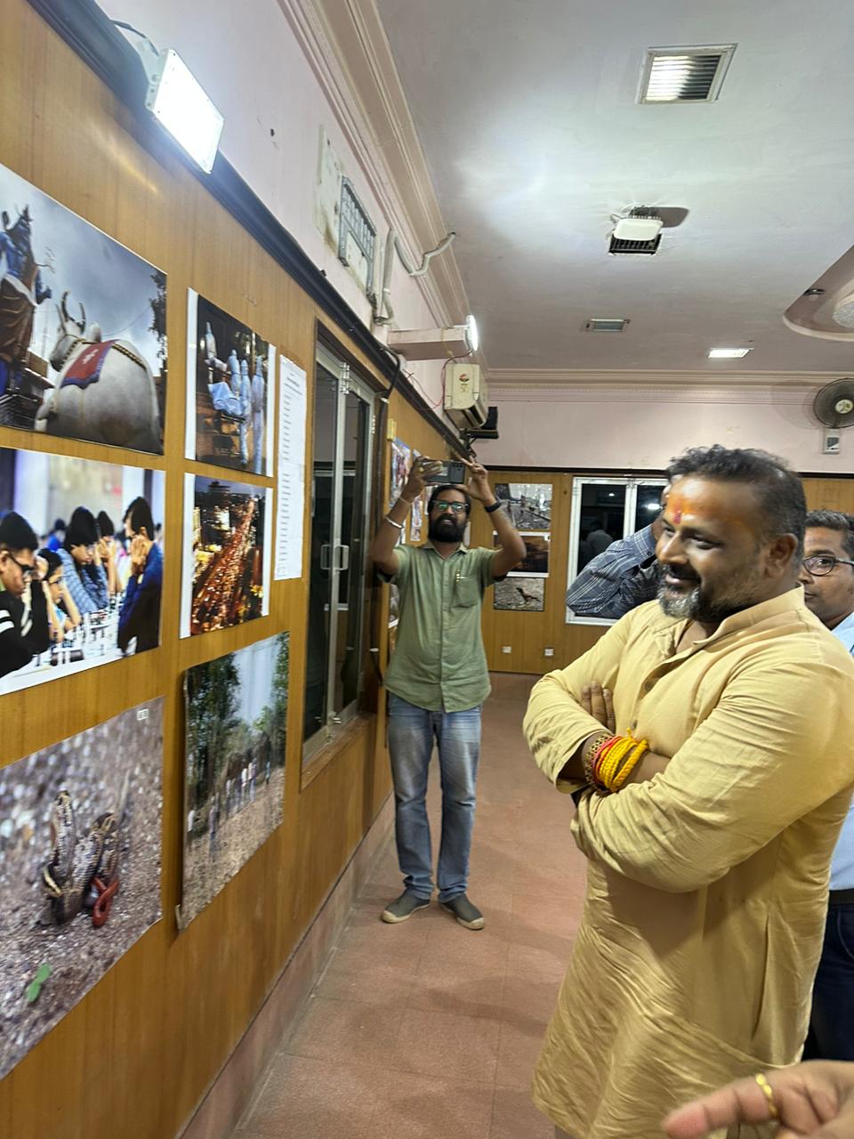 Photo exhibition by Photojournalist Association and Raipur Press Club on World Photography Day, Shram Karmakar Mandal President Sushil Sunny Aggarwal, Anil Pusadkar and senior photojournalists Gokul Soni, Javed Khan, Santosh Sahu, Deepak Pandey, Kishan Lokhande, Mahadev Tiwari, Ajay Sahu, Raman Halwai, Trilochan Manikpuri, Heera Manikpuri, Jai Goswami, Bhupesh Kesharwani, Sudhir Sagar, Vimal Minj, Santosh Tiwari, Dipendra Soni, Chhattisgarh, Khabargali