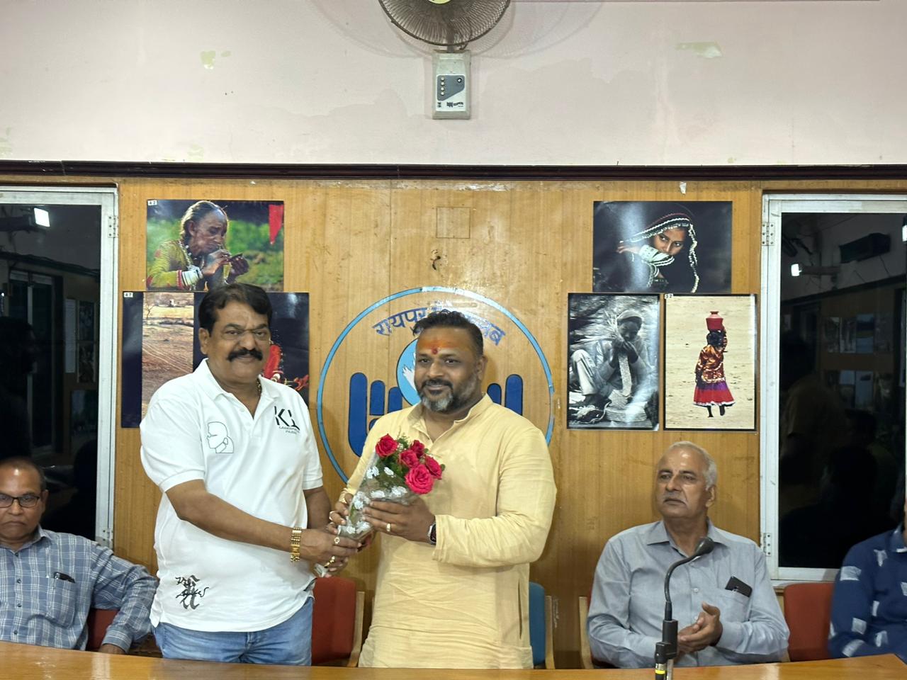 Photo exhibition by Photojournalist Association and Raipur Press Club on World Photography Day, Shram Karmakar Mandal President Sushil Sunny Aggarwal, Anil Pusadkar and senior photojournalists Gokul Soni, Javed Khan, Santosh Sahu, Deepak Pandey, Kishan Lokhande, Mahadev Tiwari, Ajay Sahu, Raman Halwai, Trilochan Manikpuri, Heera Manikpuri, Jai Goswami, Bhupesh Kesharwani, Sudhir Sagar, Vimal Minj, Santosh Tiwari, Dipendra Soni, Chhattisgarh, Khabargali