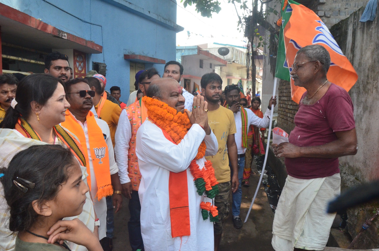 BJP candidate of Raipur North Assembly constituency Purandar Mishra, tour and public relations program, Telibandha area, Chhattisgarh Assembly Election 2023, Khabargali