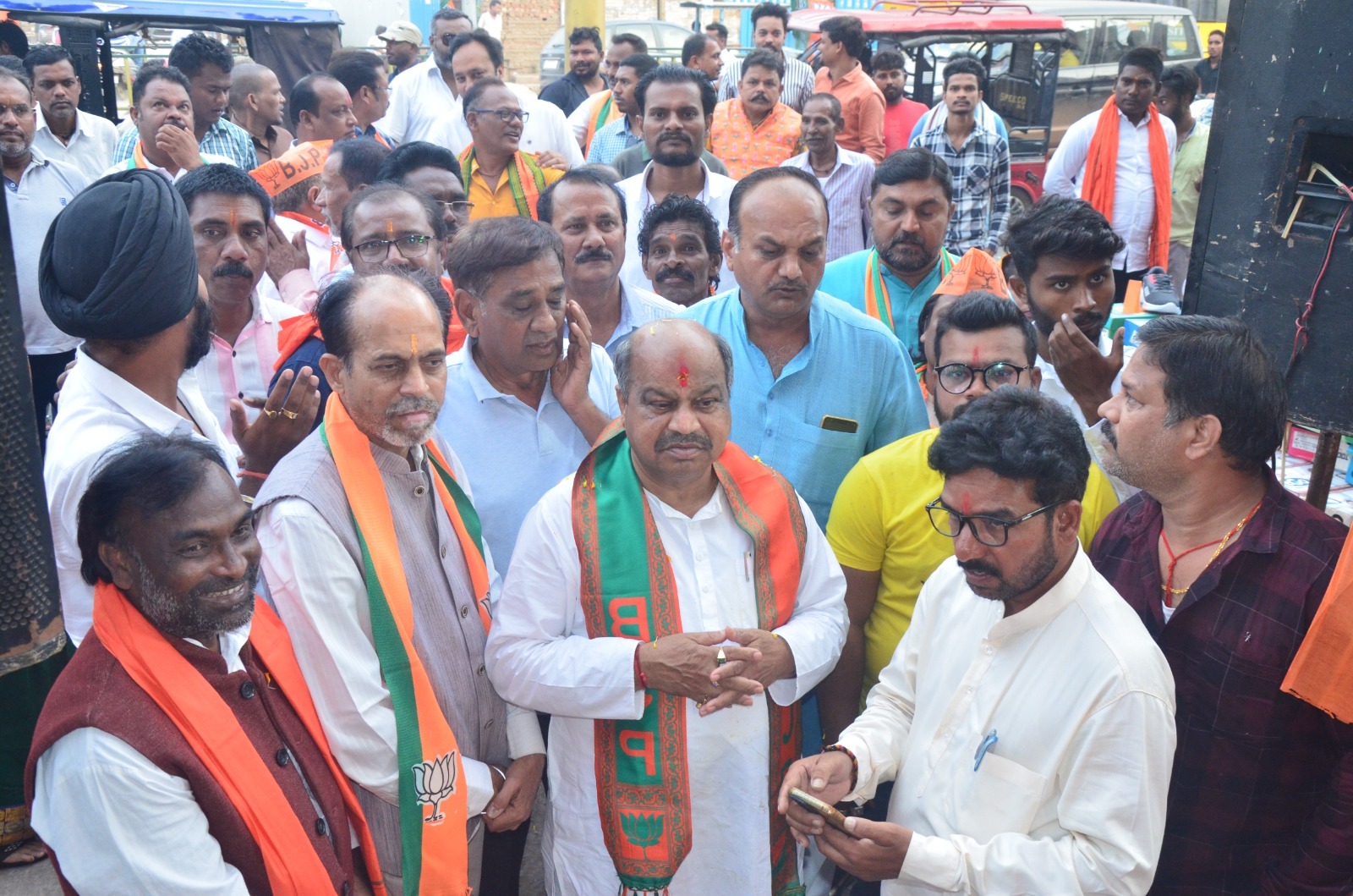 Purandar Mishra inaugurated Fafadih BJP Mandal Election Office, Raipur North Assembly, BJP candidate Purandar Mishra, Chhattisgarh Assembly Elections, Khabargali