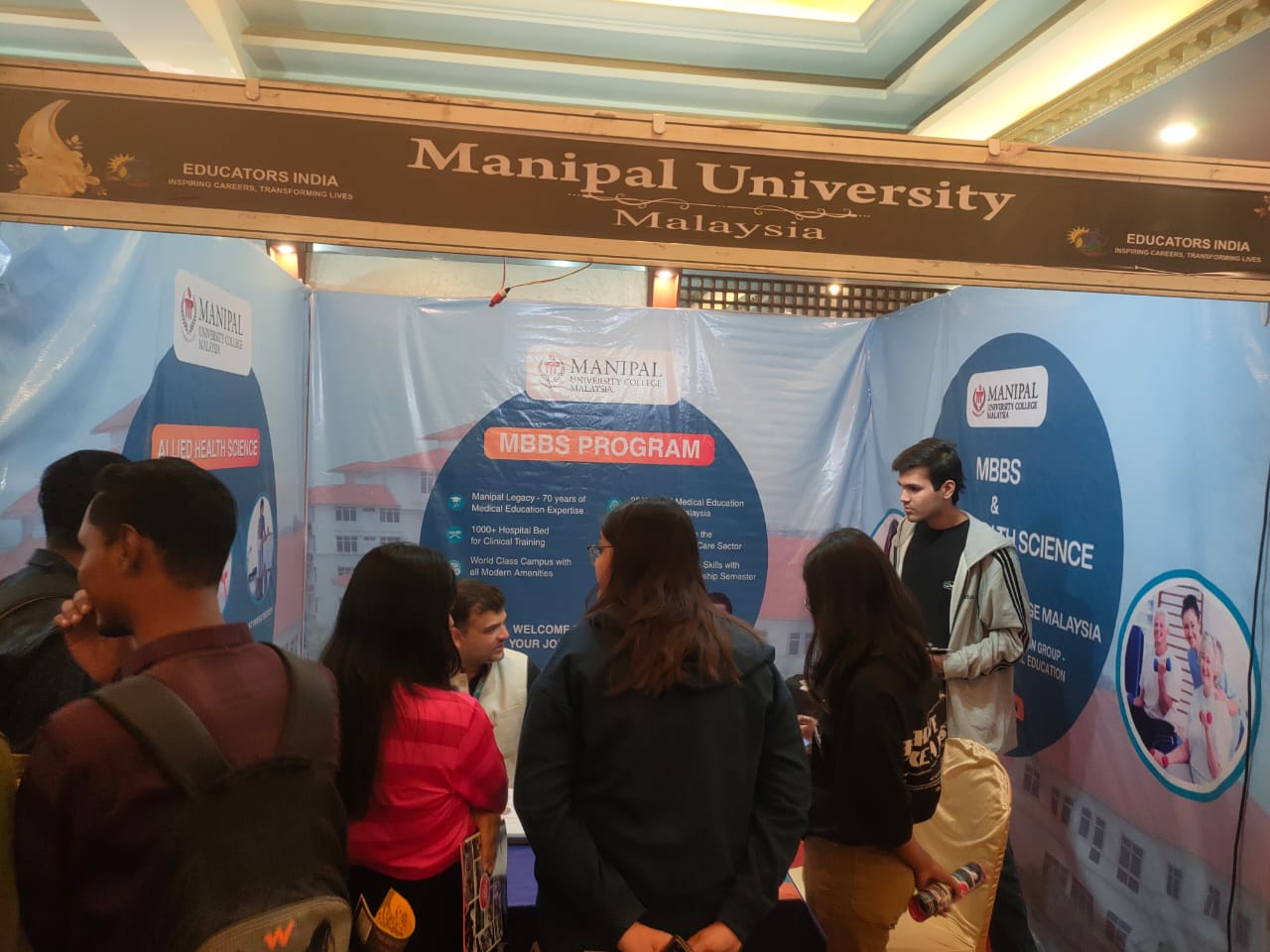 EducatorsIndia, Director Sunil Prajapati, Career Guidance Fair, Hotel Babylon, Nikku Sir Coaching Class, SRM University, Manipal University, Mahindra University, MIT University, Kalinga University, RV University, Anjaneya University, ITM University and ICFAI University, Raipur, Chhattisgarh, Khabargali