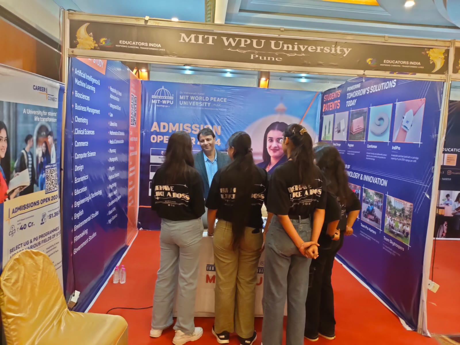 EducatorsIndia, Director Sunil Prajapati, Career Guidance Fair, Hotel Babylon, Nikku Sir Coaching Class, SRM University, Manipal University, Mahindra University, MIT University, Kalinga University, RV University, Anjaneya University, ITM University and ICFAI University, Raipur, Chhattisgarh, Khabargali