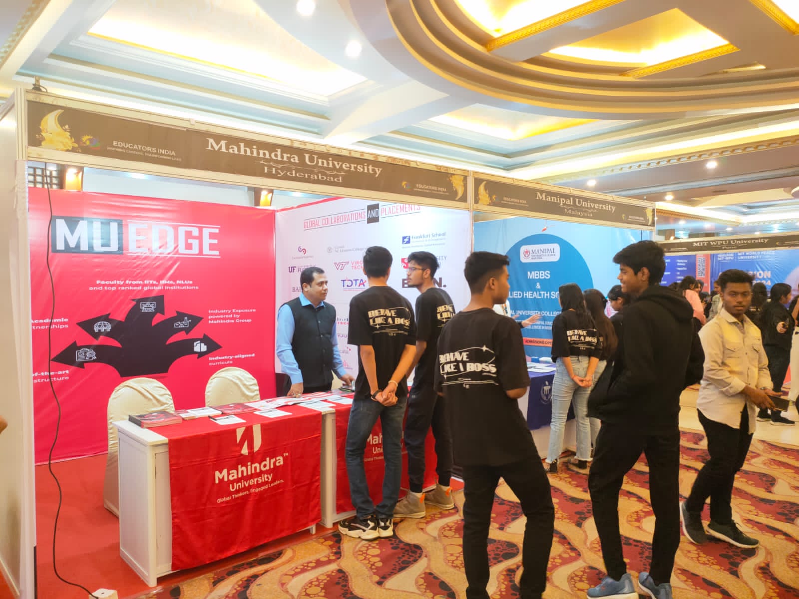 EducatorsIndia, Director Sunil Prajapati, Career Guidance Fair, Hotel Babylon, Nikku Sir Coaching Class, SRM University, Manipal University, Mahindra University, MIT University, Kalinga University, RV University, Anjaneya University, ITM University and ICFAI University, Raipur, Chhattisgarh, Khabargali
