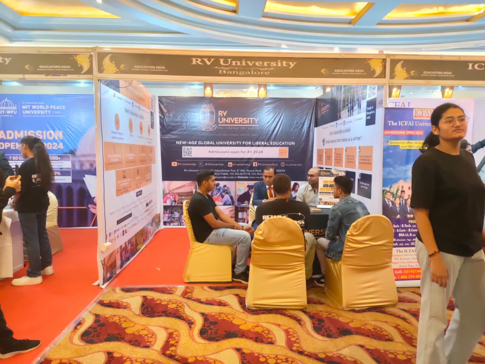 EducatorsIndia, Director Sunil Prajapati, Career Guidance Fair, Hotel Babylon, Nikku Sir Coaching Class, SRM University, Manipal University, Mahindra University, MIT University, Kalinga University, RV University, Anjaneya University, ITM University and ICFAI University, Raipur, Chhattisgarh, Khabargali