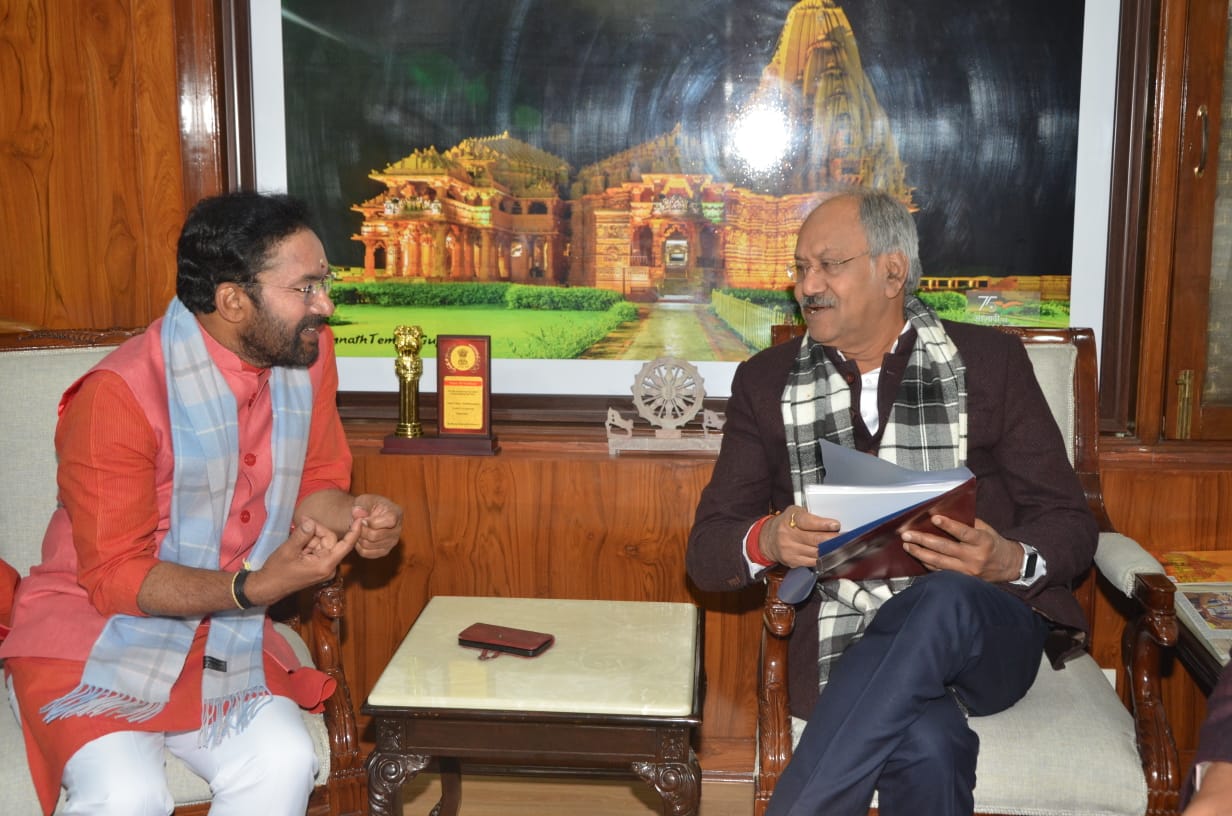 Rajim Corridor will be built on the lines of Ujjain and Kashi, Chhattisgarh Tourism and Culture Minister Shri Brijmohan Agarwal told Union Tourism Minister G. Meeting with Kishan Reddy, Maa Bamleshwari Devi Prasad Yojana, Chhattisgarh, Khabargali