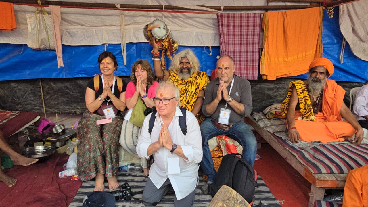 German tourists reached Rajim Lochan Temple, Rajim Kumbh Kalp, said Namaste Rajim, the fame of Rajim Kumbh Kalp is spreading in the world, Regina Maria, Chhattisgarh, Khabargali
