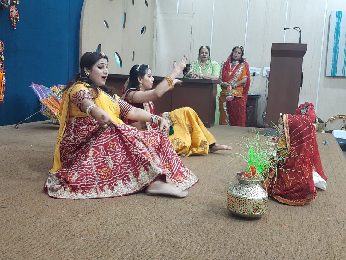Festival of Gangaur, Maheshwari Women's Committee, Gopal Temple, Publicity Head Neelima Laddha, National General Secretary Mrs. Jyoti Rathi, Raipur, Chhattisgarh, Khabargali