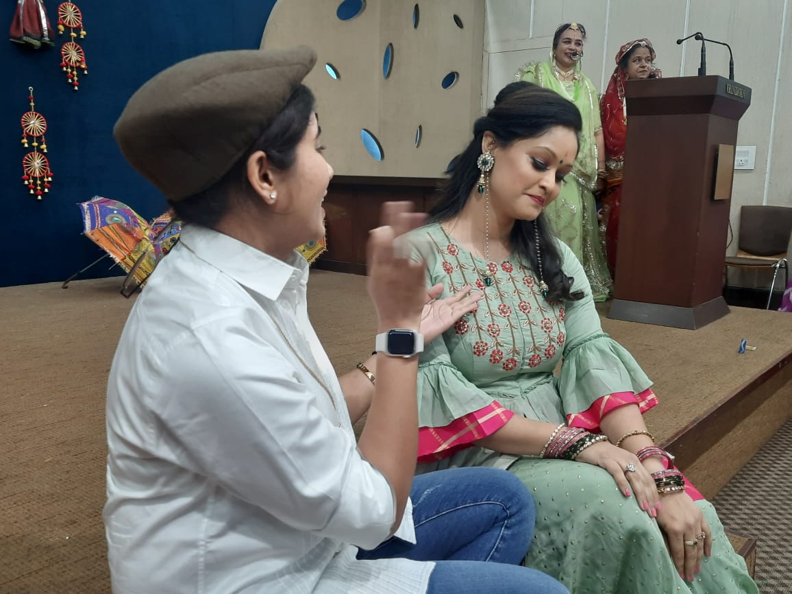 Festival of Gangaur, Maheshwari Women's Committee, Gopal Temple, Publicity Head Neelima Laddha, National General Secretary Mrs. Jyoti Rathi, Raipur, Chhattisgarh, Khabargali