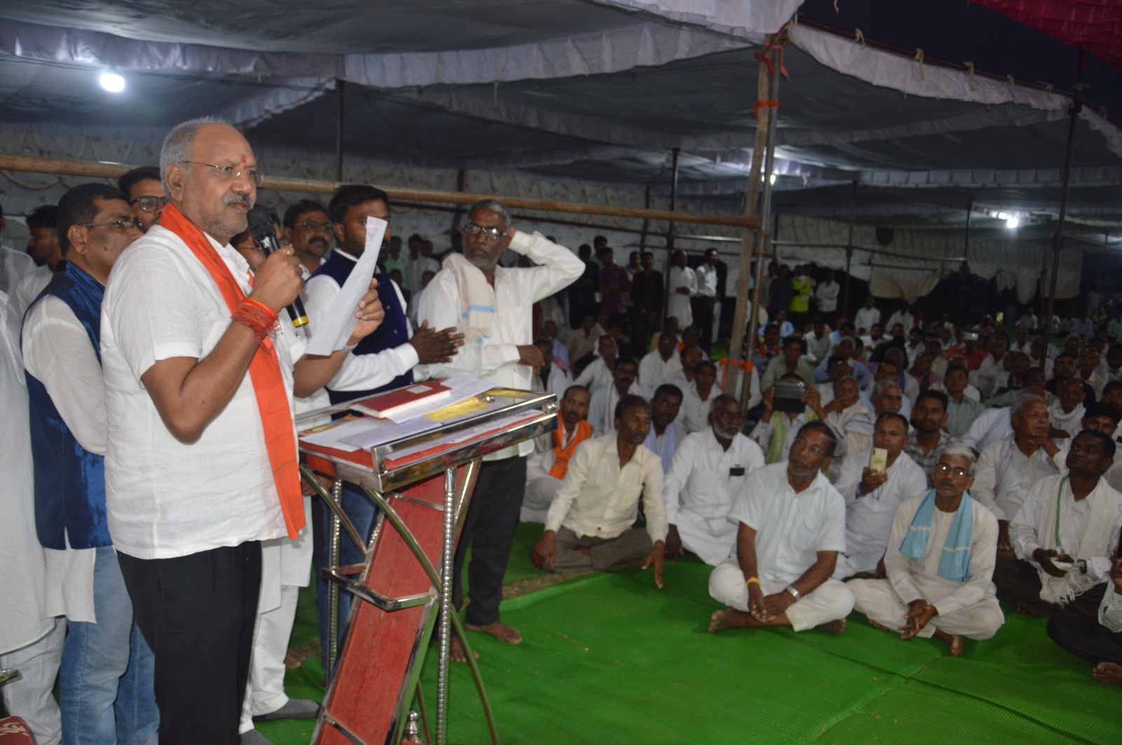 Brijmohan Agrawal participated in the consecration of the world's largest statue of Kabir Sahib Ji, BJP candidate from Raipur Lok Sabha, Brijmohan Agrawal on Sunday participated in the consecration of the world's largest statue of Kabir Sahib Ji in village Paraskol, Arang, Chhattisgarh, Khabargali