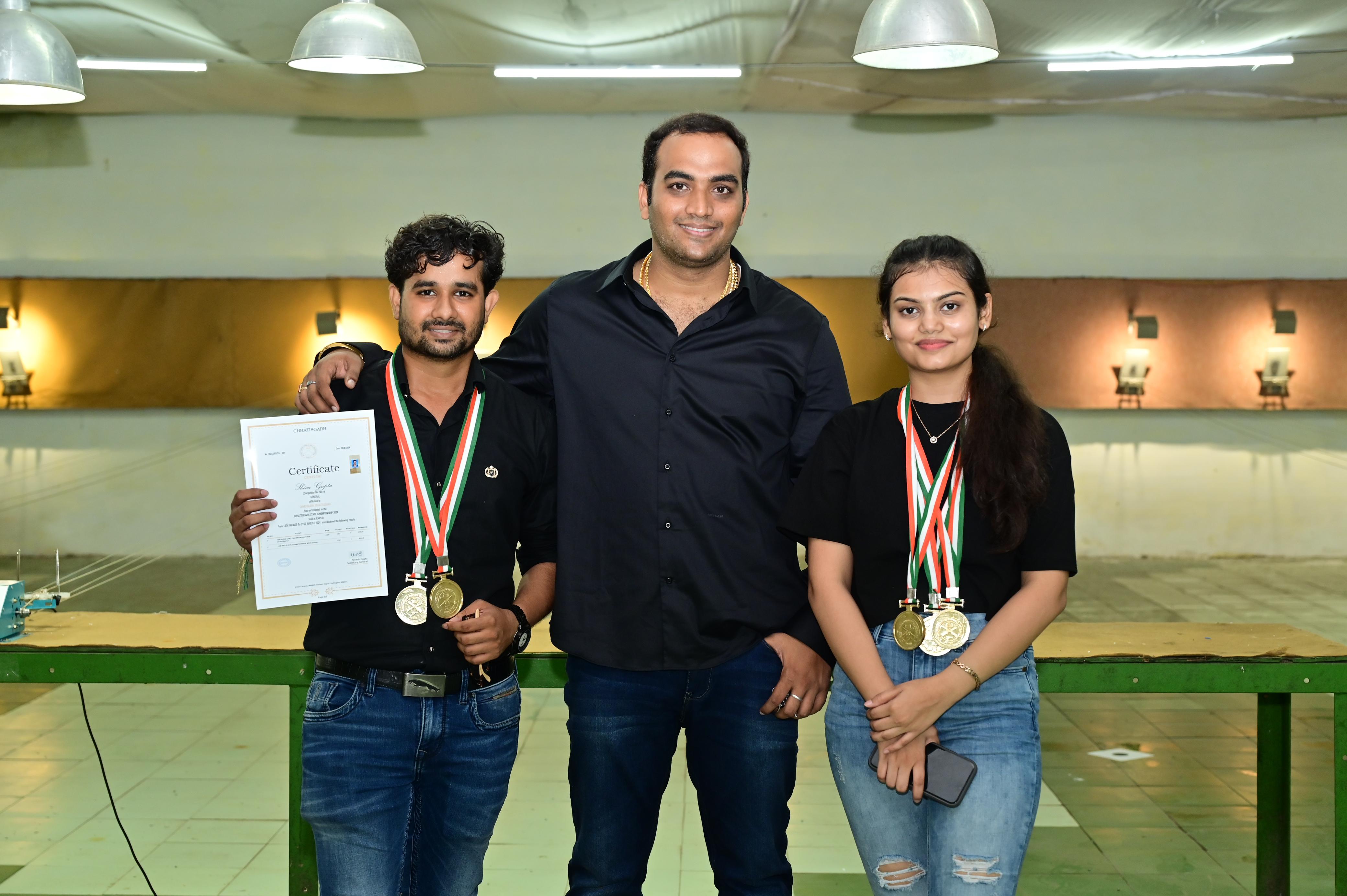 In the 23rd state level shooting competition, more than 40 shooters of Topgun Shooting Academy have been selected for the pre-national shooting competition by winning medals in different categories, Chhattisgarh Rifle Association, Asansol, Sports Minister Tank Ram Verma, Raipur, Chhattisgarh, Khabargali
