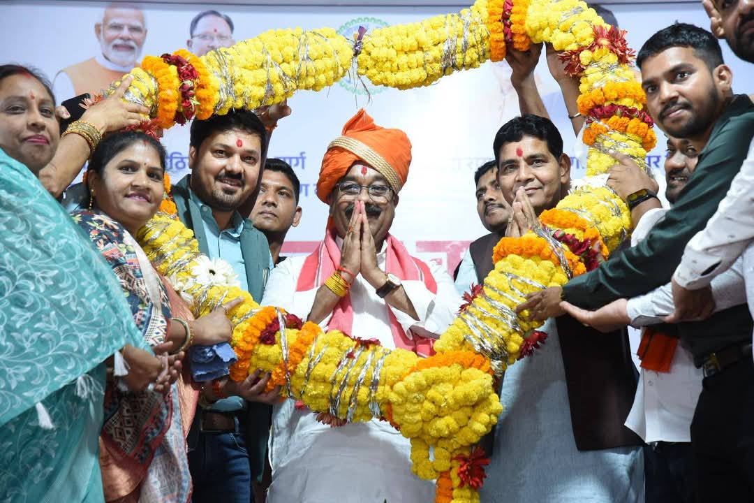 Deputy Chief Minister Sao performed Bhoomi Pujan for development works worth 62 crores in the area of his MLA Anuj Sharma, Dharsiwa Assembly, Chhattisgarh, Khabargali