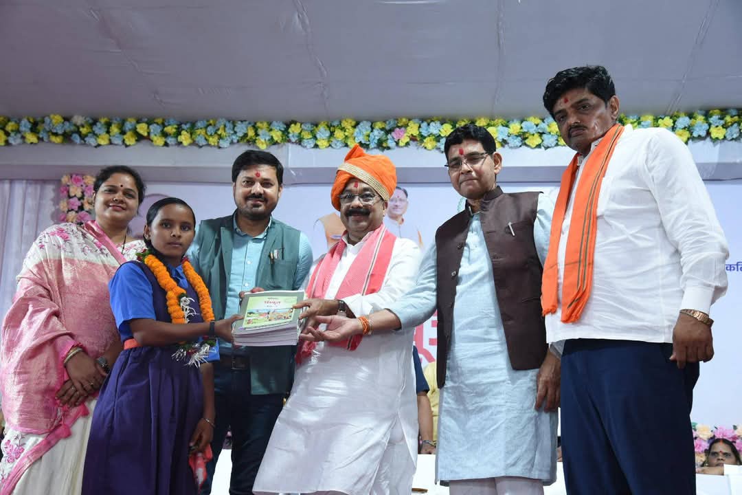 Deputy Chief Minister Sao performed Bhoomi Pujan for development works worth 62 crores in the area of his MLA Anuj Sharma, Dharsiwa Assembly, Chhattisgarh, Khabargali