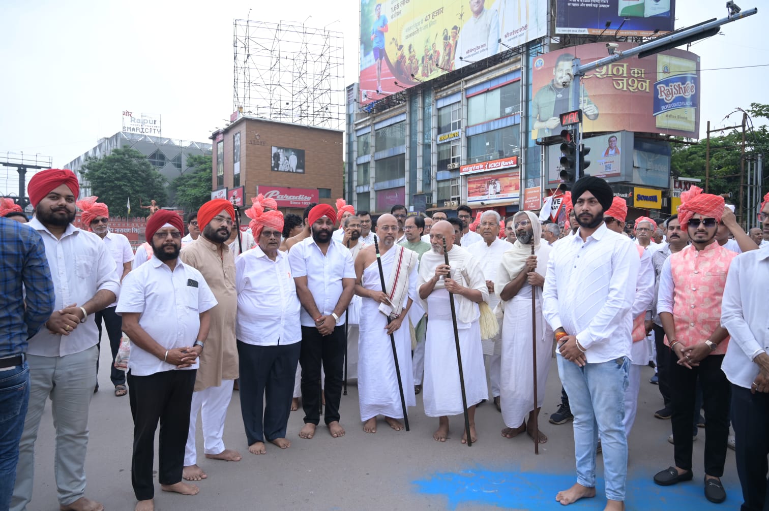 Minority Commission Chairman Amarjeet participated in Mangal Pravesh before Chaturmas of Jain community, Raipur Chhattisgarh Khabargali