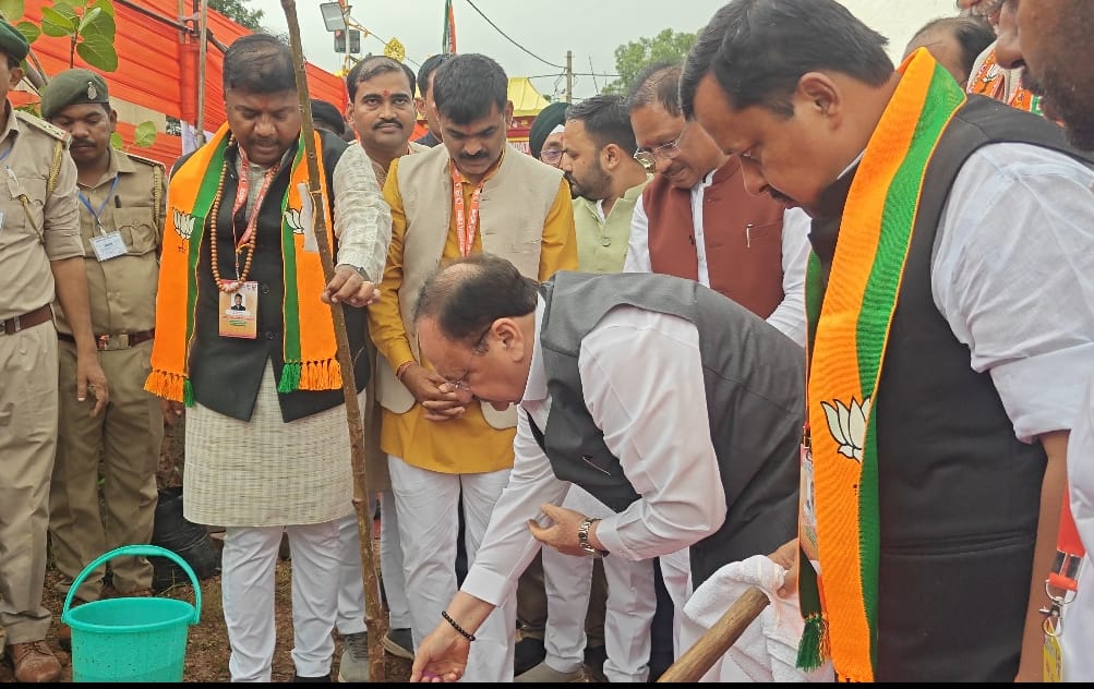 Mainpat BJP training camp: National President Nadda gave mantras on 'Panch Prana' and party ideology, BJP's three-day special training camp in Chhattisgarh's hill station Mainpat, Chhattisgarh Khabargali