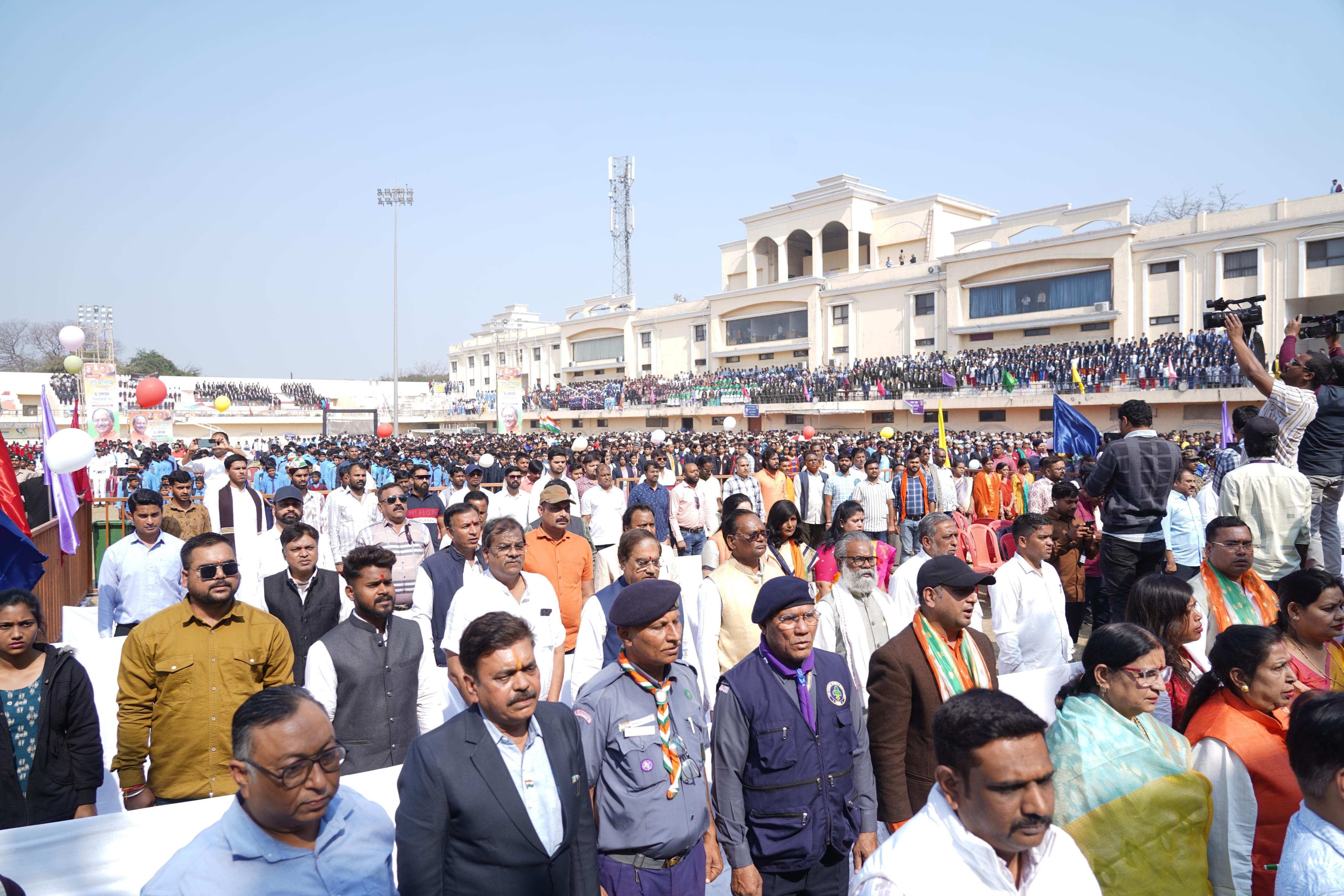 5 lakh youth created history by singing Vande Mataram, Raipur Lok Sabha constituency, Khabargali