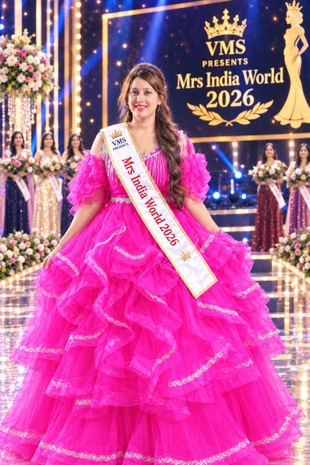 Naini Tiwari of Raipur, Chhattisgarh created history, became Mrs India World Winner 2026, Beauty Contest, Gym Trainer Gaurav, Founder and CEO of VM Management and Securtas, Raipur Jitendra Singh Chaudhary and Organizer Kavita Singh, Khabargali
