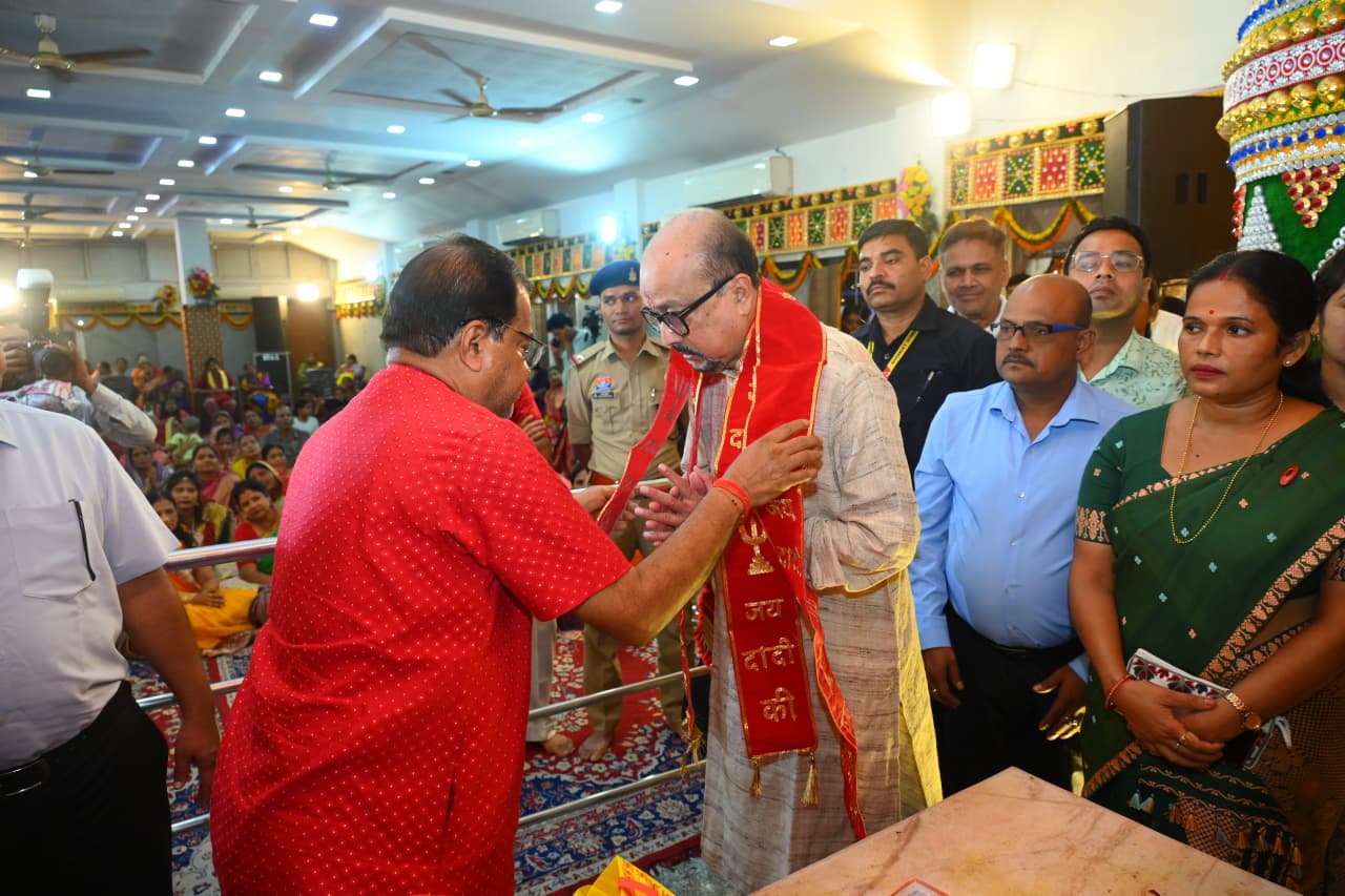 Shri Rani Sati Temple Raipur, 50th Bhadon Amavasya Festival, Bhadon Amavasya 2026, Governor Ramen Deka, Rani Sati Dadi Temple, Raipur Religious Event, Mangal Path, 2100 Women, Pankaj Joshi Bhajan Sandhya, Chhappan Bhog, Maha Aarti, Chhattisgarh, Khabargali