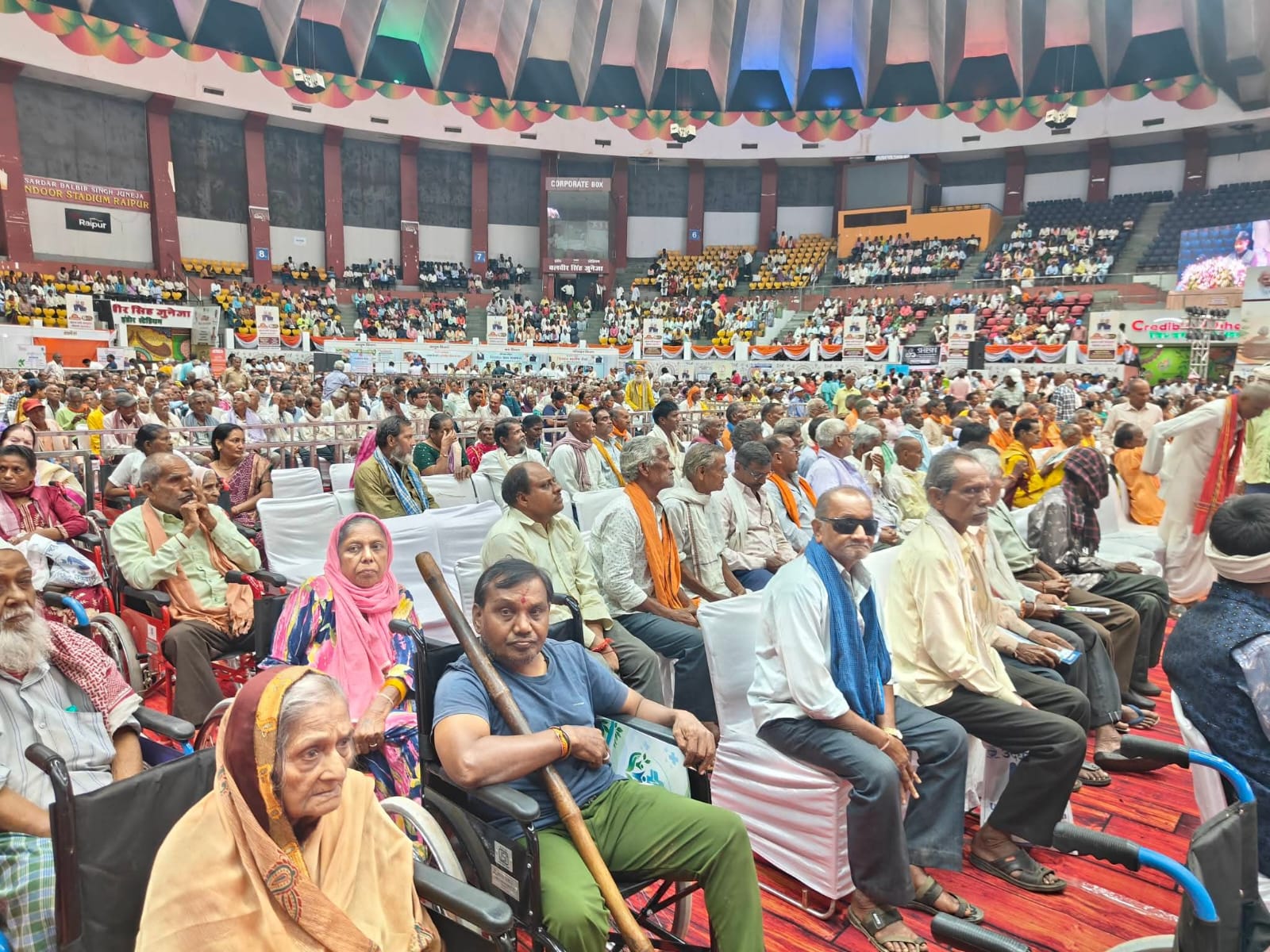 Senior Citizens Service Mahakumbh, International Senior Citizens Day, Service Resolution Campaign, Senior Citizens, Raipur, Social Welfare Department, Senior Citizens Blessing Service, Khabargali