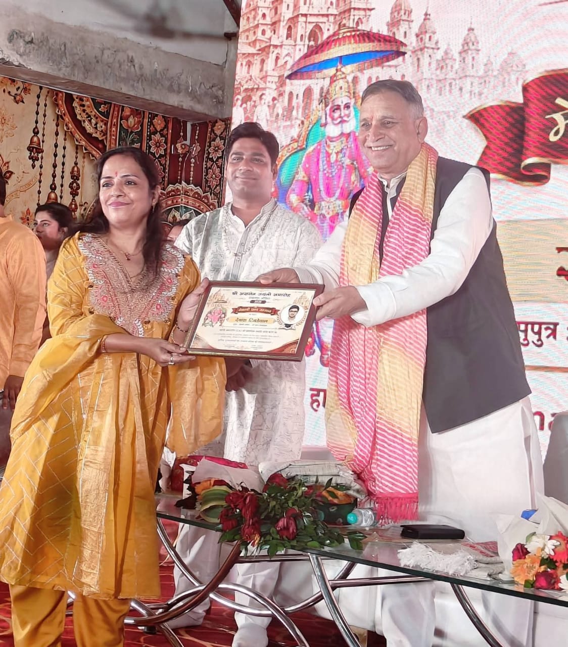 Former Union Education Minister and Sambalpur Lok Sabha constituency MP Dharmendra Pradhan, Chairman of Disabled Finance and Development Corporation of Chhattisgarh Government Lokesh Kavadiya, Shri Agrasen Jayanti Celebration, Maharaja Agrasen, Sambalpur News, Khabargali