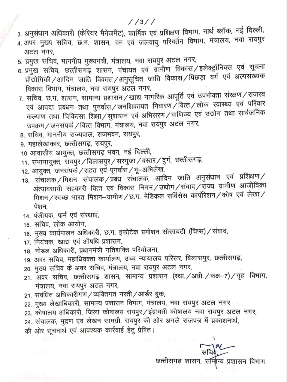 Major administrative surgery in the state, Chhattisgarh government changes charges of 10 IAS officers, Khabargali