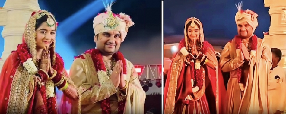Jai Jai Indresh Upadhyay tied the knot of marriage, took seven rounds with Shipra Sharma of Haryana, Jaipur, Vrindavan, Brij, Krishna, Radhe, Govardhan, Gopi, Ashtanidhi, Mother Cow, Mother Yashoda, Mother Devaki, Nand Baba, Vasudev Ji, Vrishbhanu Ji, Mother Kirti, Eight Friends, Eight Friends, Govardhan, Yamuna Ji, Mathura, Khabargali