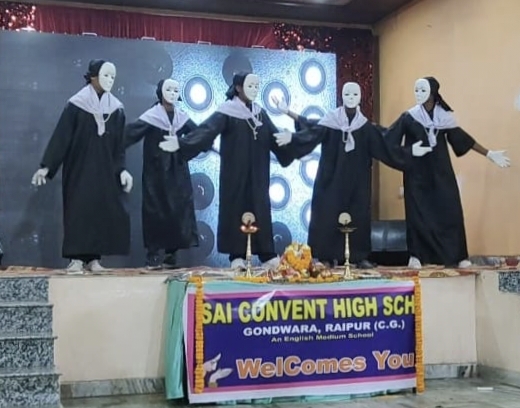 Sai Convent High School, Gondwara, held its annual day celebration; students presented colorful performances. Chief Guest Nand Kishore Sahu praised the students, Mrs. Megha Sharma, Raipur, Chhattisgarh, Khabargali